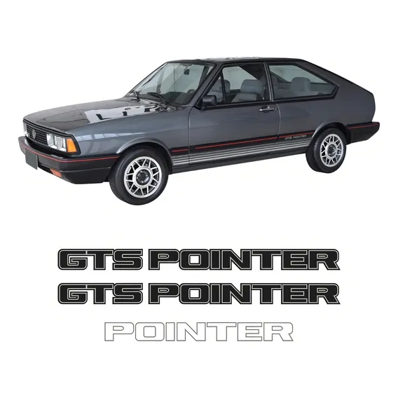 Kit Adesivos Passat Gts Pointer 1985 A 1990 Cinza Ad034 Foto 1