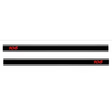 Kit Adesivos Peugeot 106 Sport Faixas Laterais Cor Preto Foto mini 2