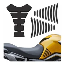 Kit Adesivos Protetor Tanque Tankpad Preto Resinados Foto  mini 1