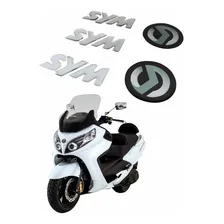 Kit Adesivos Resinado Carenagem Compatível Sym Maxsym 006 Foto  mini 1