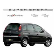 Kit Adesivos Resinados Ss Para Chevrolet Meriva 18420 Cor AÇO ESCOVADO Foto mini 1
