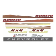 Kit Adesivos S10 Rodeio 4x4 2006 Turbo Eletronic Faixas R383 Foto mini  2