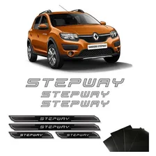 Kit Adesivos Sandero Stepway 2015 Prata + Soleira Protetora Foto  mini 1