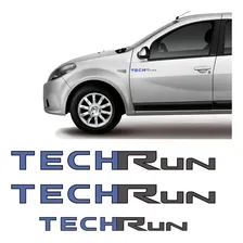 Kit Adesivos Sandero Techrun Tech Run 2012 2013 2014 Renault Foto mini 1