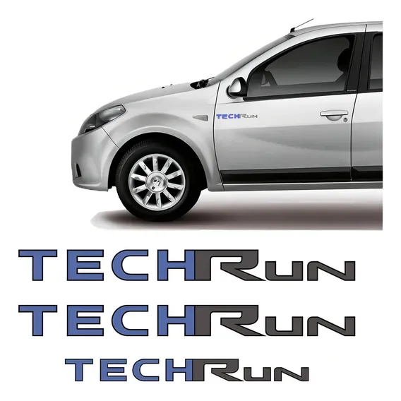 Kit Adesivos Sandero Techrun Tech Run 2012 2013 2014 Renault Foto 1