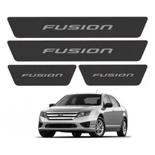 Kit Adesivos Soleira Preto Rugoso Para Ford Fusion 20740 Foto mini 1