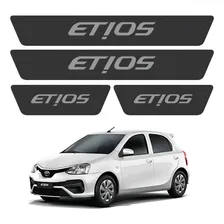 Kit Adesivos Soleira Preto Rugoso Para Toyota Etios 20776 Foto mini 1
