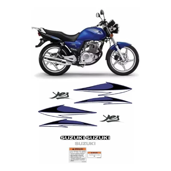 Kit Adesivos Suzuki Yes 125 2008 Azul 10201 Foto 1