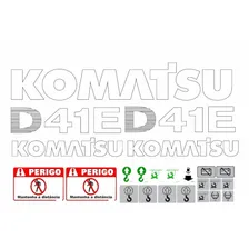 Kit Adesivos Trator De Esteira Komatsu D41e Ca-00421 Mq Cor Original Foto mini 1