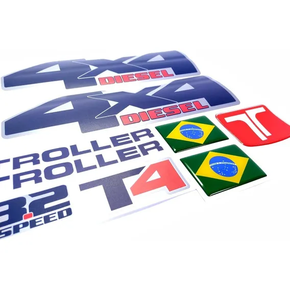 Kit Adesivos Troller T4 3.2 6speed 4x4 Diesel Resinado 2015 2016 2017 2018 2019 Trl035 Foto 1