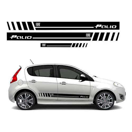 Kit Adesivos Tunning CompatÃvel Fiat Palio Ref20588 Cor Preto Foto 1