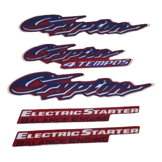 Kit Adesivos Yamaha Crypton 2002 Vermelha 00851 Cor PADRÃO Foto 1