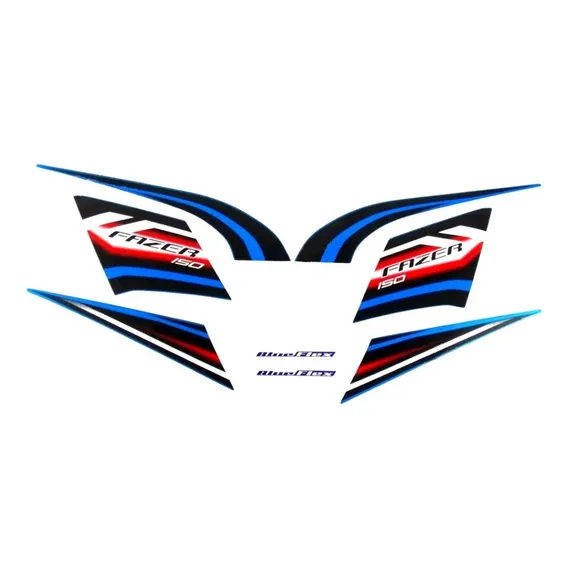Kit Adesivos Yamaha Fazer 150 2014 Azul 10479 Foto 1