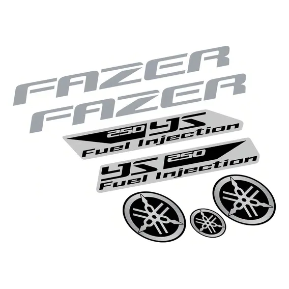 Kit Adesivos Yamaha Fazer 250 2012 Todas Cores Resinado Foto 1