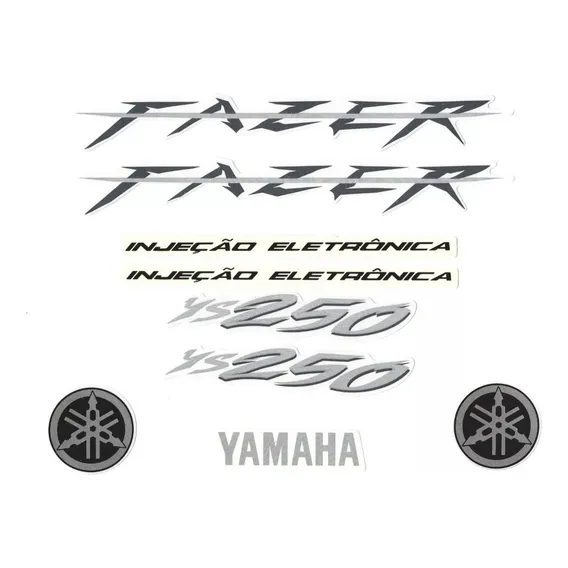Kit Adesivos Yamaha Fazer Ys 250cc 2008 Azul - Lb10211 Foto 1