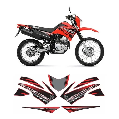 Kit Adesivos Yamaha Lander 250 2014 Vermelha 10493 Foto 1