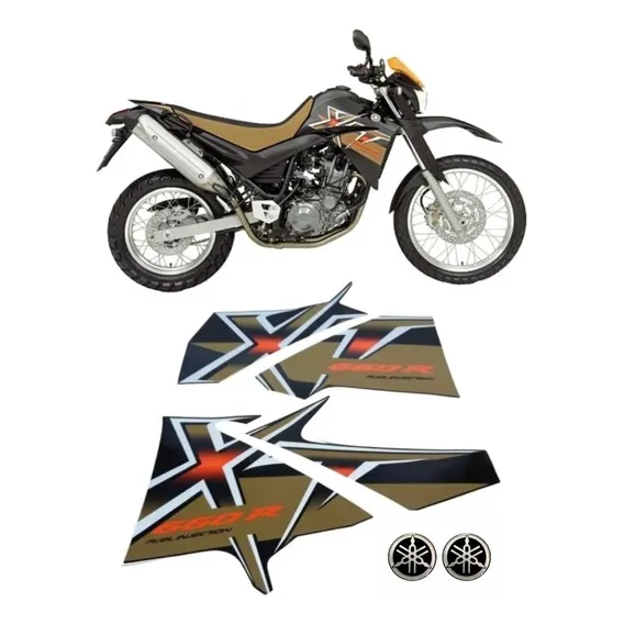Kit Adesivos Yamaha Xt 660r 2007 Preta 10321 Decalx Foto 1