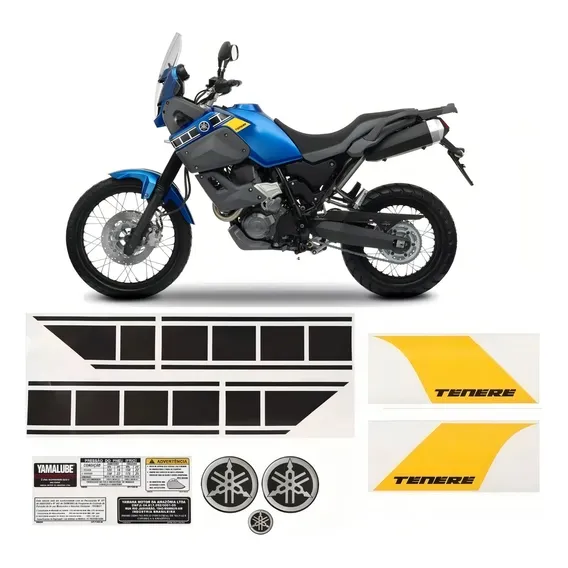 Kit Adesivos Yamaha Xt 660z Tenere 660 2012 Azul Tnr12 Foto 1
