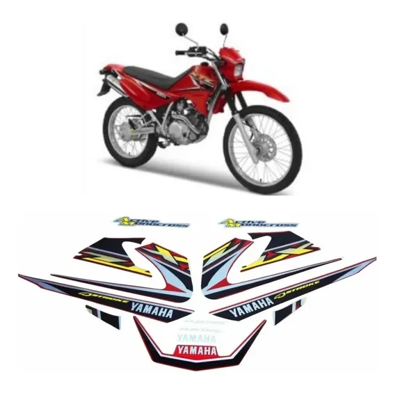 Kit Adesivos Yamaha Xtz 125 2003 Vermelha 00836 Foto 1