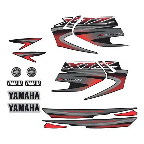 Kit Adesivos Yamaha Xtz 125 2005 Preta 00932 Foto 1