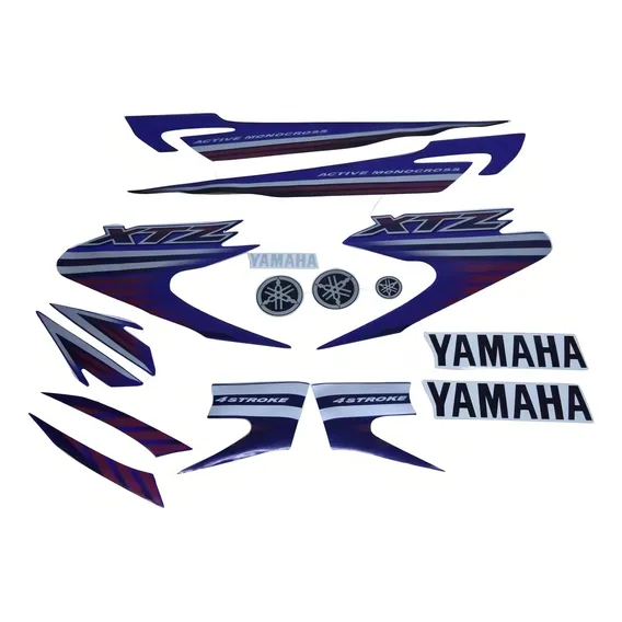 Kit Adesivos Yamaha Xtz 125 2008 Azul 10113 Foto 1