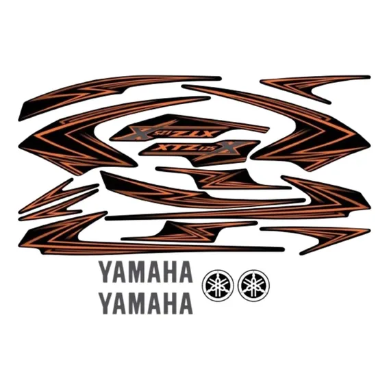 Kit Adesivos Yamaha Xtz 125x 2009 Preta 10180 Foto 1