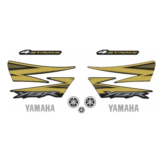 Kit Adesivos Yamaha Ybr 125 2006 Preta Cor Padrão Foto 1
