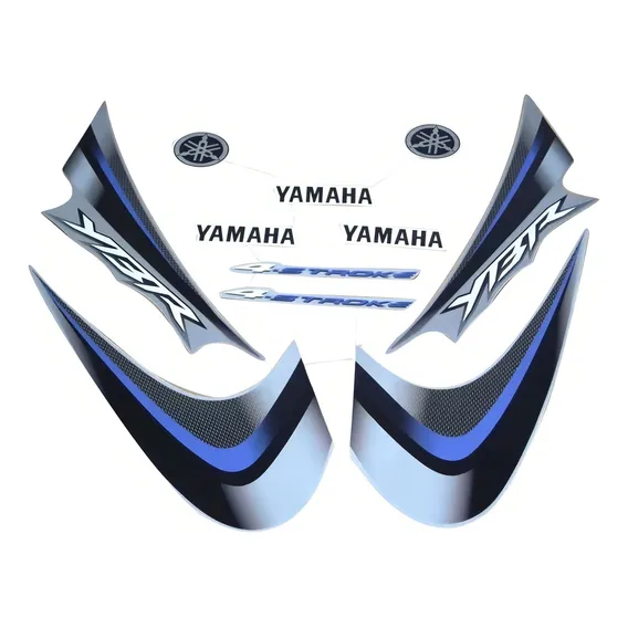 Kit Adesivos Yamaha Ybr 125 2008 Prata 10091 Cor PADRÃO Foto 1