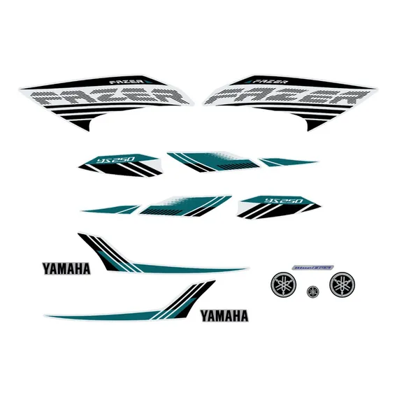 Kit Adesivos Yamanha Fazer 250 Blue Flex 2016 Branca 10652 Foto 1