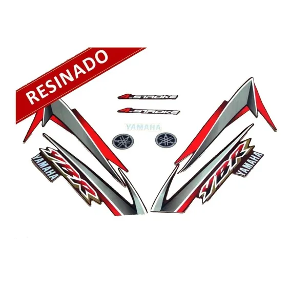 Kit Adesivos Ybr 125 2004 Vermelha Resinado 00873 Cor ADESIVO YBR 125 VERMELHA Foto 1
