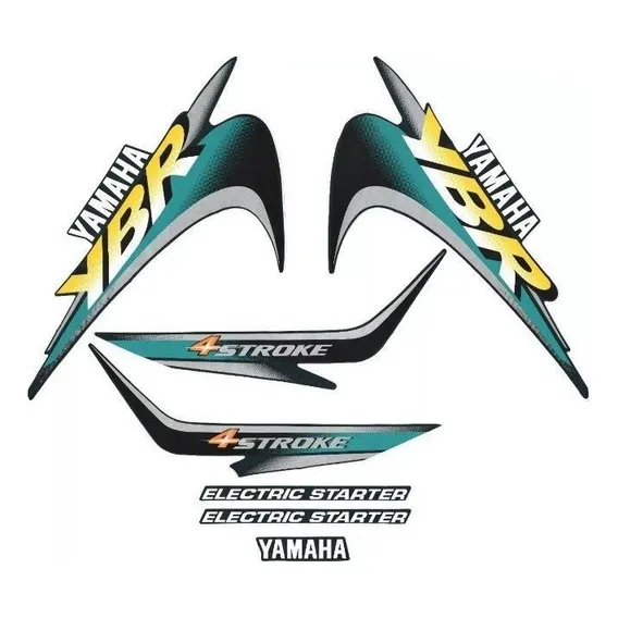 Kit Adesivos Ybr125 2001 Verde Foto 1