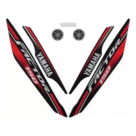 Kit Adesivos Ybr150 Factor 2017 Vermelho Foto 1
