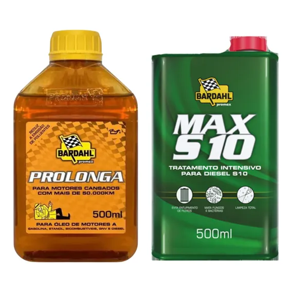 Kit Aditivo Prolonga 500ml + Aditivo S10 Disel 500ml Bardahl Foto 1