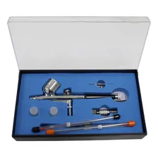 Kit Aerógrafo Dupla Ação Copo Fixo + Acessórios Foto mini  2