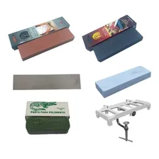 Kit Afiar Pedras #120/320 #400 #600 Suporte Massa Strop Foto mini 1