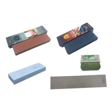 Kit Afiar Strop Massa Jacare 3 Pedras Afiação Faca Foto mini 1