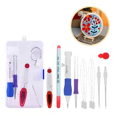 Kit Agulha Magica Bordado Ponto Russo Alto Relevo 10 Itens Foto  mini 1