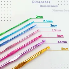 Kit Agulha Para Crochê - Pacote Com 12 Tamanhos Foto mini  3