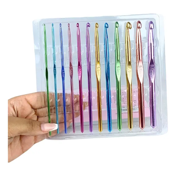 Kit Agulha Para Crochê - Pacote Com 12 Tamanhos Foto 1