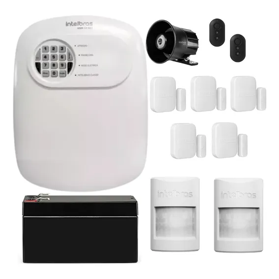 Kit Alarme Anm 24 Intelbras Com 07 Sensores Sem Fio Pet Foto 1