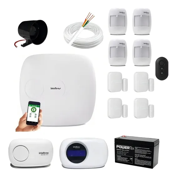 Kit Alarme Central Amt 1016net Aplicativo Celular Intelbras Foto 1