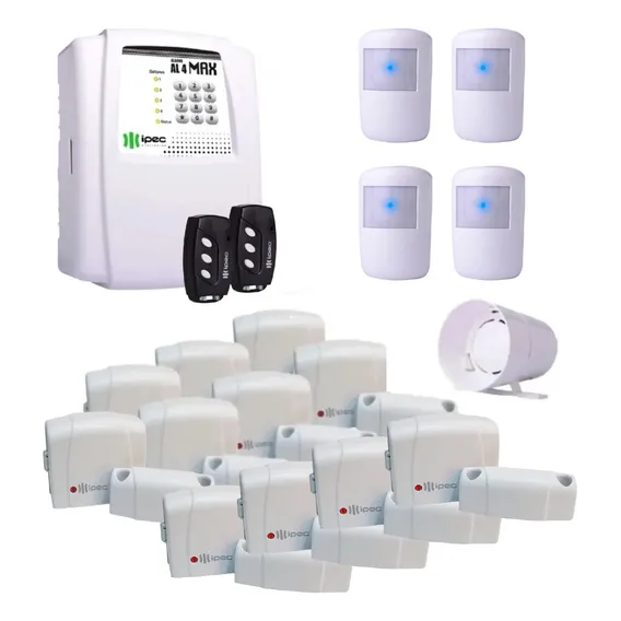 Kit Alarme Completo Segurança Casa Sem Fio 15 Sensores Ipec Foto 1