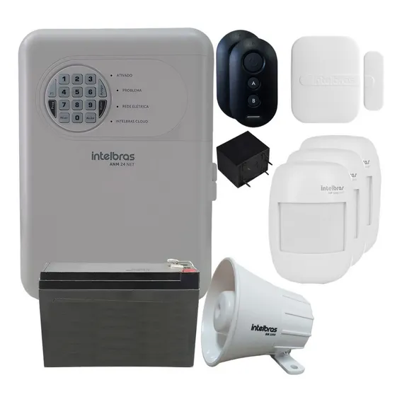 Kit Alarme Intelbras Anm 24 Net 1 Sensor Porta 3 Infra Smart Cor Branco Foto 1