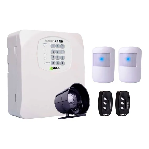 Kit Alarme Residencial Com Discadora + 2 Sensores + 1 Sirene Foto 1