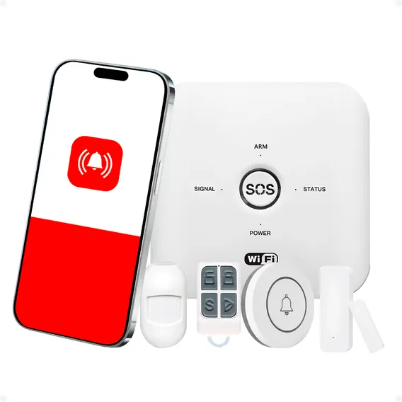 Kit Alarme Residencial Inteligente Wifi Sensores E Central Foto 1