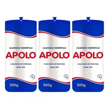 Kit Algodão Hidrófilo Apolo Em Rolo 500g C/3 Foto  mini 1
