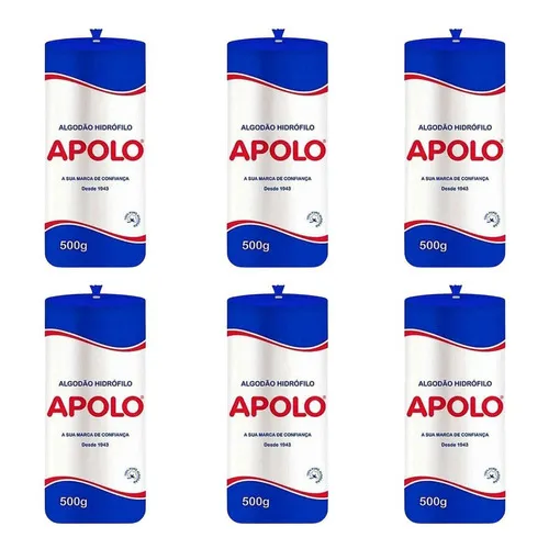 Kit Algod茫o Hidr贸filo Apolo Em Rolo 500g C/6 Foto 1
