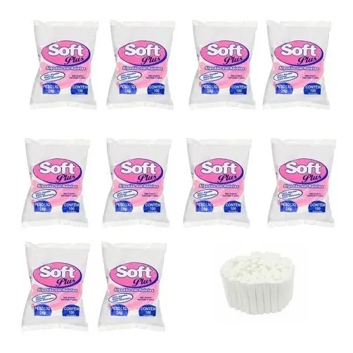 Kit Algodão Rolete Dental Com 1000 Unidades Odontológico Foto 1