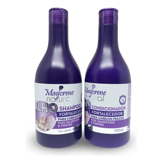 Kit Alho Fortalecedor (shampoo + Condicionador) Maycrene Foto 1