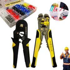 Kit Alicate Descascador Crimpar Terminais Ilh贸s Eletricista Foto mini 1